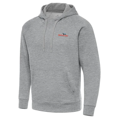 Men's Antigua Heather Gray Watkins Glen International Victory Pullover Hoodie