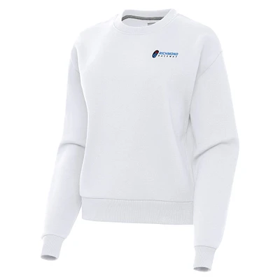 Women's Antigua White Richmond Raceway Victory Pullover Sweatshirt