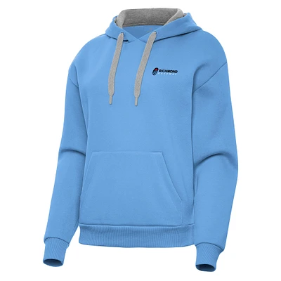Women's Antigua Powder Blue Richmond Raceway Victory Pullover Hoodie