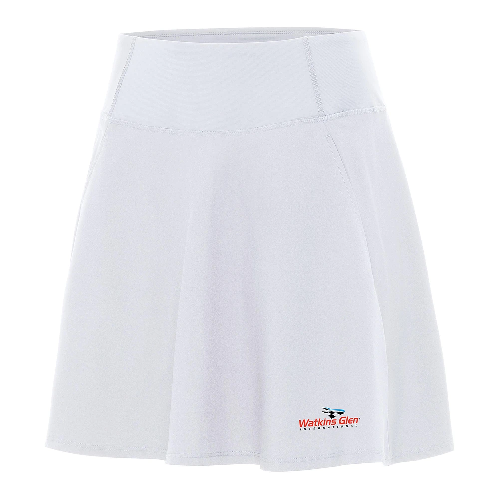 Women's Antigua White Watkins Glen International Chip Skort
