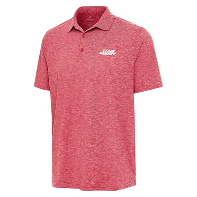 Men's Antigua Heather Red Team Penske Par 3 Polo