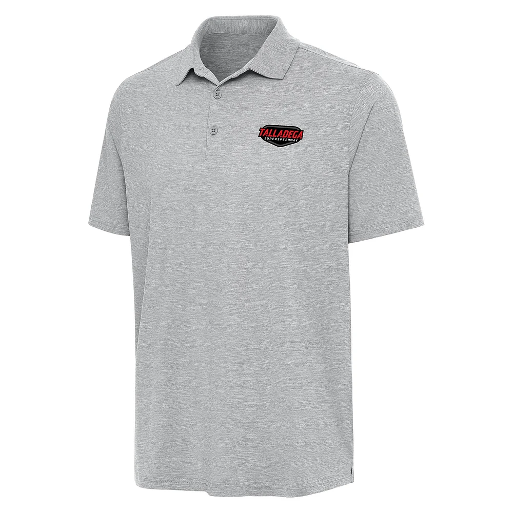 Men's Antigua Heather Talladega Superspeedway Par 3 Polo