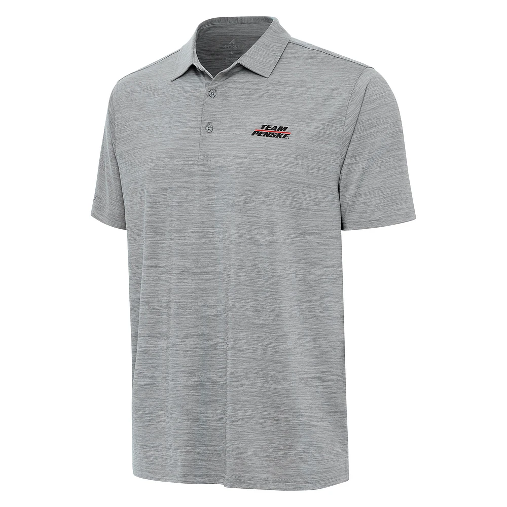 Men's Antigua Heather Gray Team Penske Layout Polo