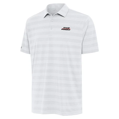 Men's Antigua White Team Penske Tunnel Polo