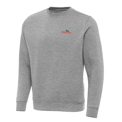 Men's Antigua Heather Gray Watkins Glen International Victory Pullover Sweatshirt