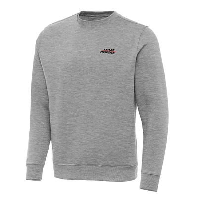 Men's Antigua Heather Gray Team Penske Victory Pullover Sweatshirt