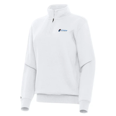 Women's Antigua White Richmond Raceway Victory Quarter-Zip Top