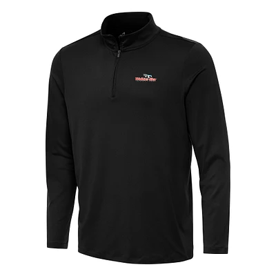 Men's Antigua Black Watkins Glen International Reprocess Quarter-Zip Top