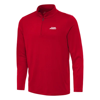 Men's Antigua Red Team Penske Reprocess Quarter-Zip Top