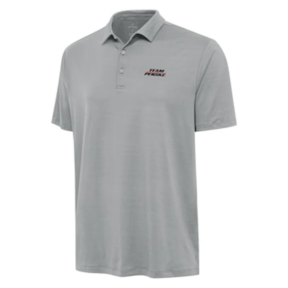 Men's Antigua Gray Team Penske Reprocess Polo
