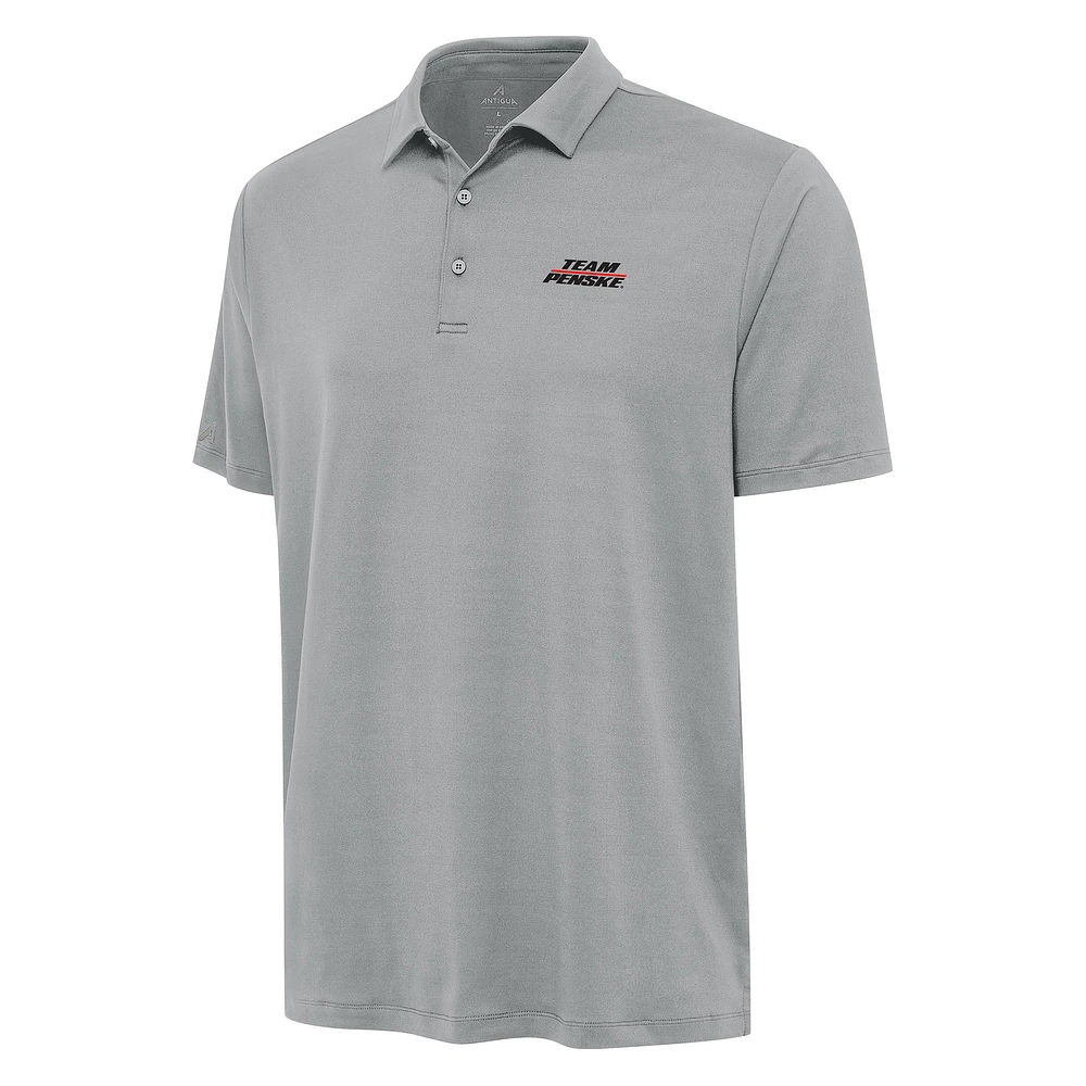 Men's Antigua Gray Team Penske Reprocess Polo