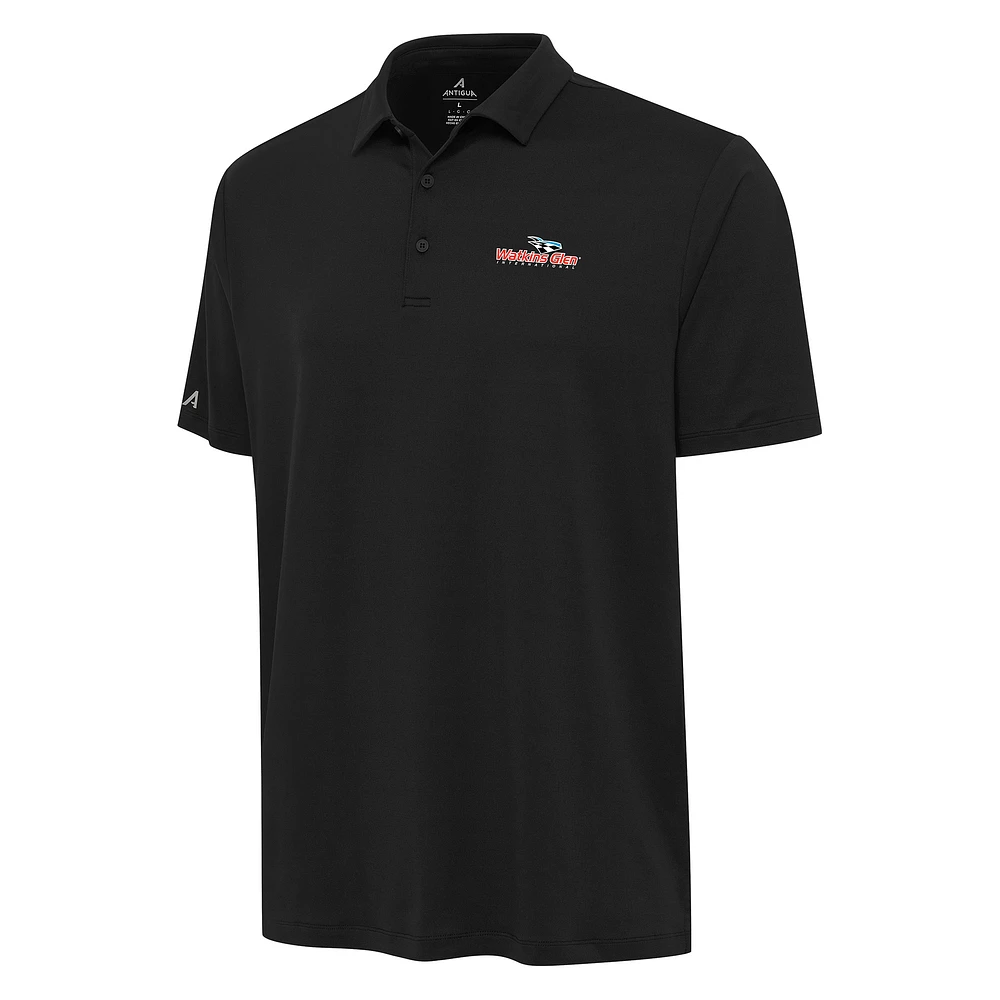 Men's Antigua Black Watkins Glen International Reprocess Polo