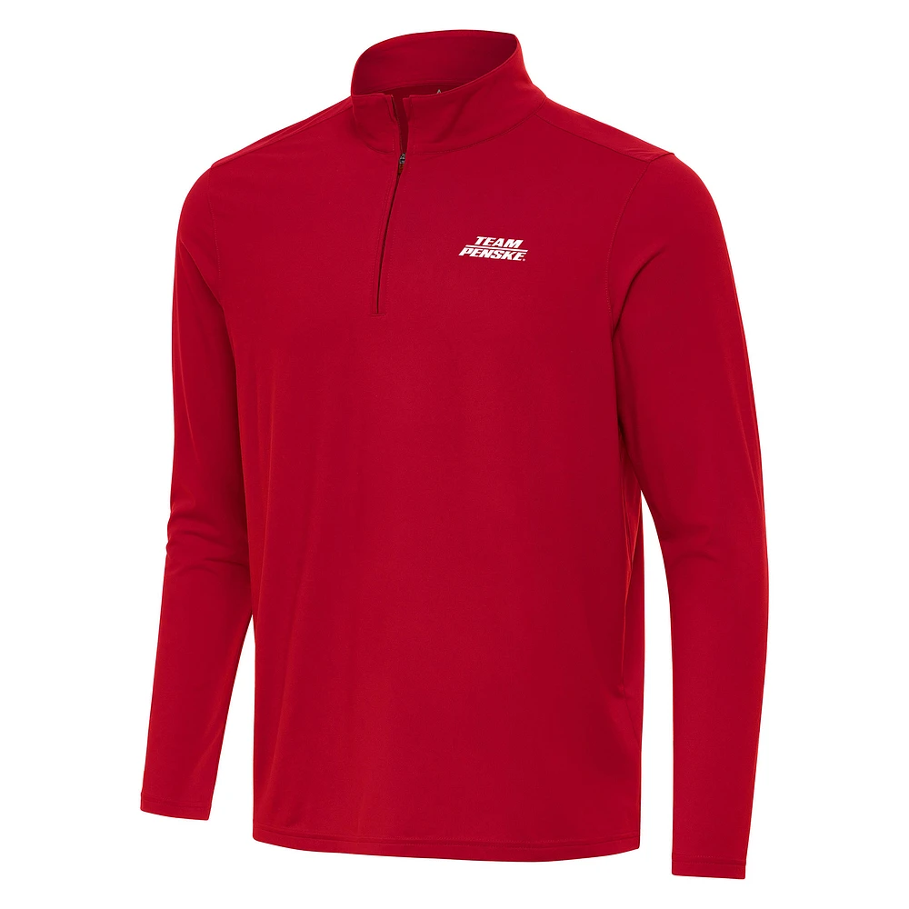 Men's Antigua Red Team Penske Intent Quarter-Zip Top