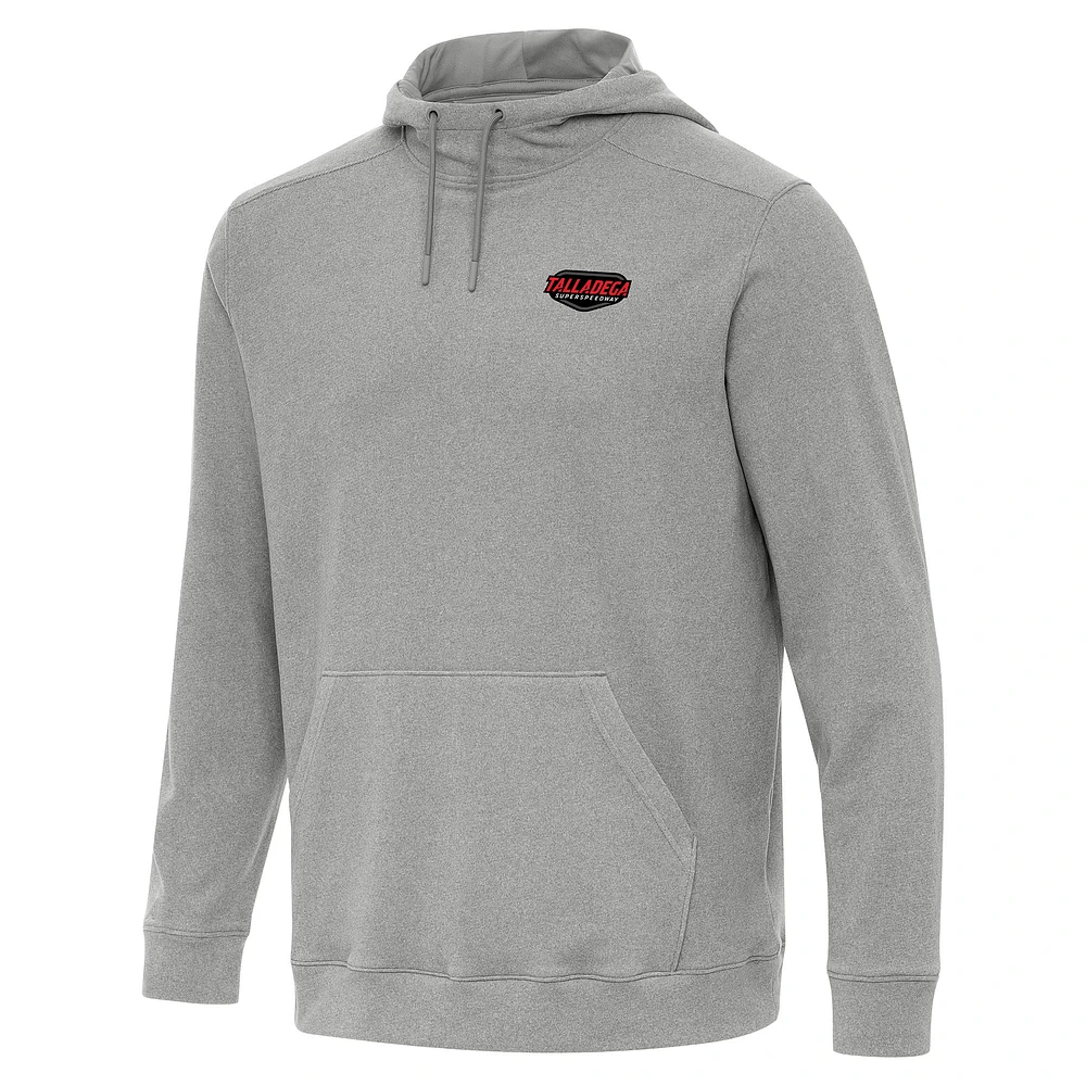 Men's Antigua Heather Talladega Superspeedway Cloud Pullover Hoodie