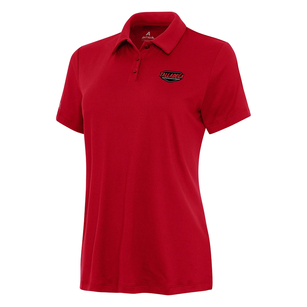 Women's Antigua Red Talladega Superspeedway Reprocess Polo