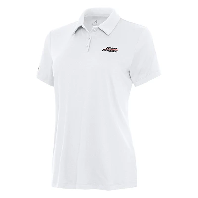 Women's Antigua White Team Penske Reprocess Polo