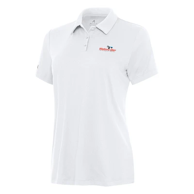 Women's Antigua White Watkins Glen International Reprocess Polo