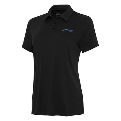 Women's Antigua Black Richmond Raceway Reprocess Polo