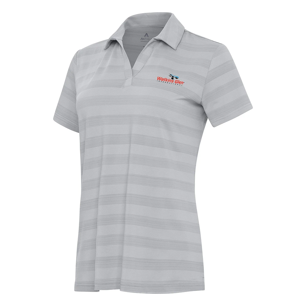 Women's Antigua Gray Watkins Glen International Tunnel Polo