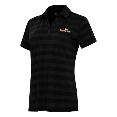 Women's Antigua Black Watkins Glen International Tunnel Polo