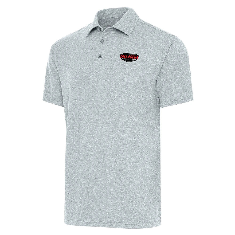 Men's Antigua Heather Talladega Superspeedway Big & Tall Par 3 Polo