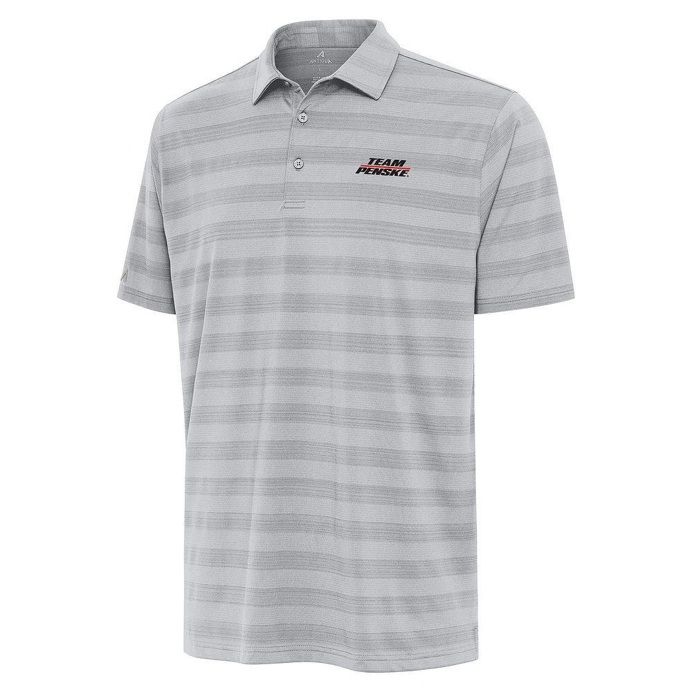 Men's Antigua Gray Team Penske Big & Tall Tunnel Polo