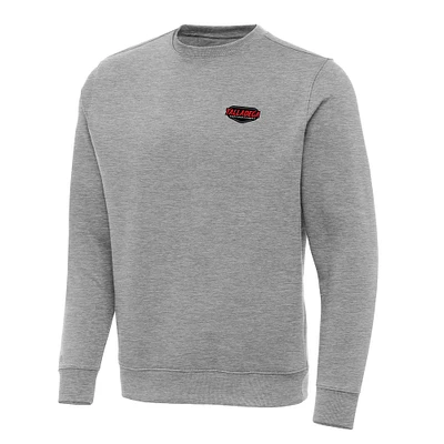 Men's Antigua Heather Gray Talladega Superspeedway Big & Tall Victory Pullover Sweatshirt