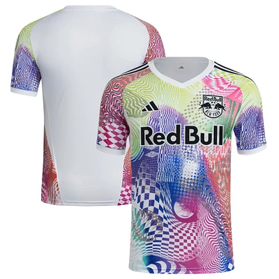 Men's adidas White New York Red Bulls Pride Pre-Match Top
