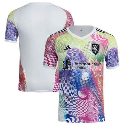Men's adidas White Real Salt Lake 2025 Pride Pre-Match Top