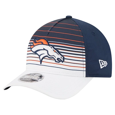 Men's New Era White/Navy Denver Broncos Adventure Gradient 9FORTY M-Crown A-Frame Adjustable Hat