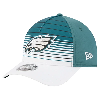 Men's New Era White/Midnight Green Philadelphia Eagles Adventure Gradient 9FORTY M-Crown A-Frame Adjustable Hat