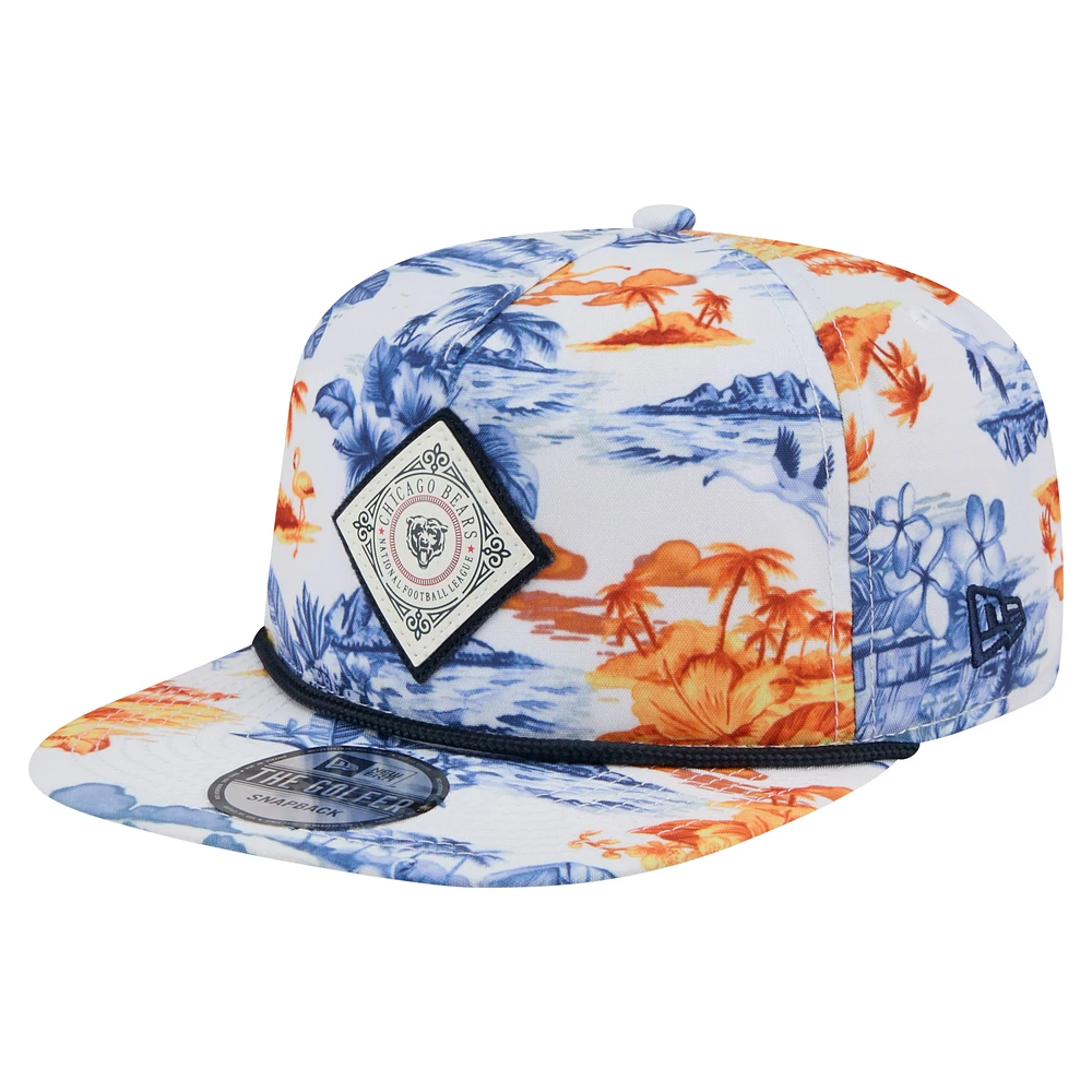 Men's New Era White Chicago Bears Adventure Snapback Golfer Hat