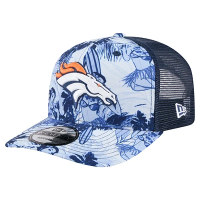 Men's New Era Navy Denver Broncos Hula Trucker 9SEVENTY Adjustable Hat