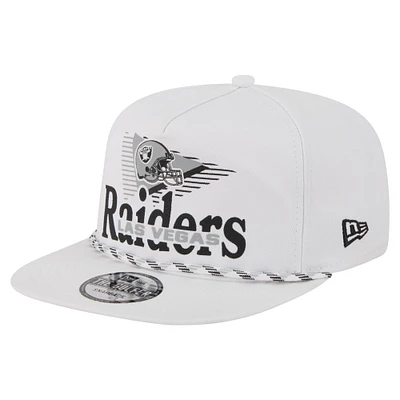 Men's New Era White Las Vegas Raiders Collide Golfer Snapback Hat