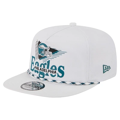 Men's New Era White Philadelphia Eagles Collide Golfer Snapback Hat