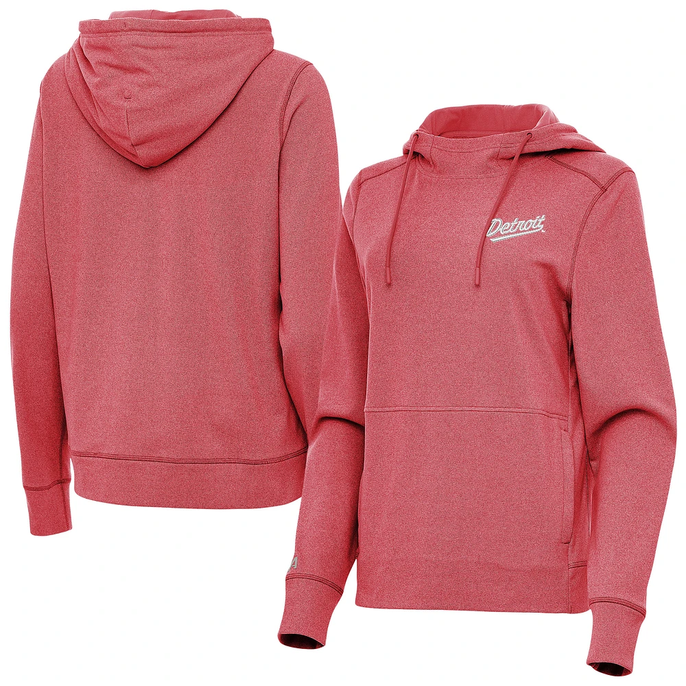 Women's Antigua Heather Detroit Red Wings 2025 NHL Stadium Series Justice Pullover Hoodie