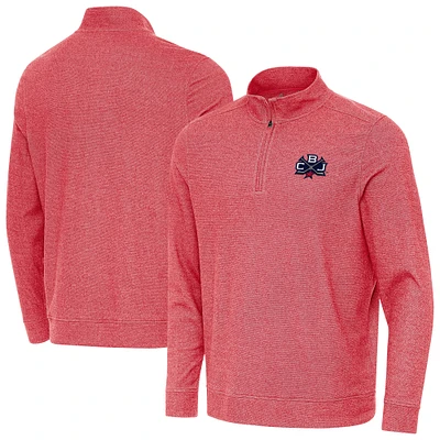 Men's Antigua Red Columbus Blue Jackets 2025 NHL Stadium Series Subtle Quarter-Zip Top