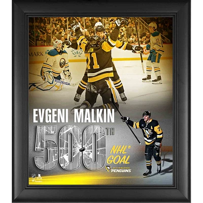 Evgeni Malkin Pittsburgh Penguins Framed 15" x 17" 500th NHL Goal Collage