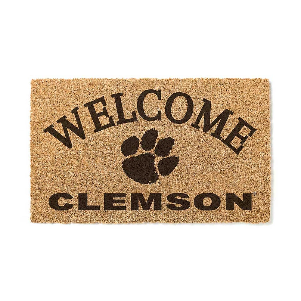 Clemson Tigers 18" x 34" Welcome Coir Doormat