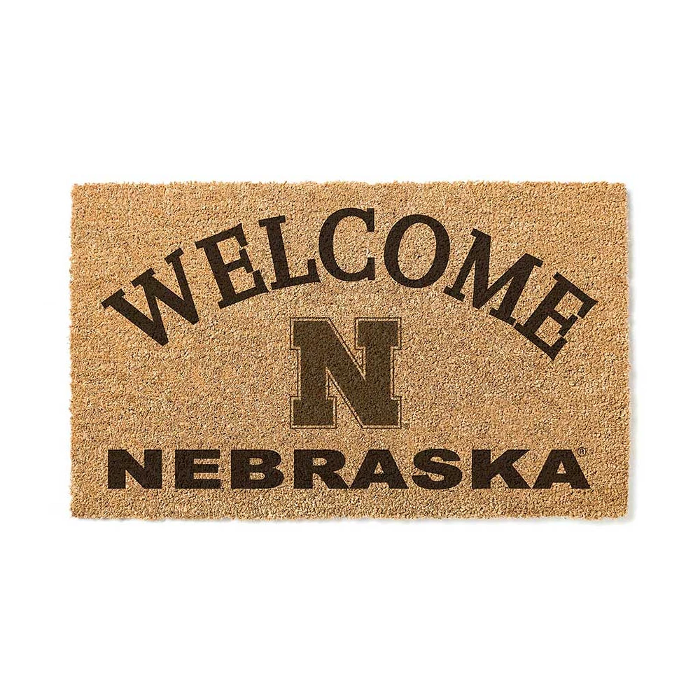 Nebraska Huskers 18" x 34" Welcome Coir Doormat
