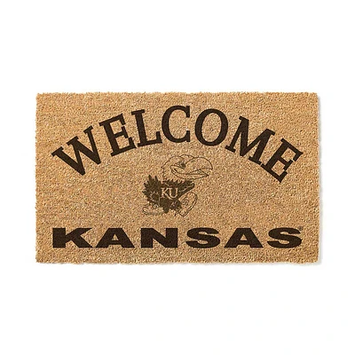 Kansas Jayhawks 18" x 34" Welcome Coir Doomat