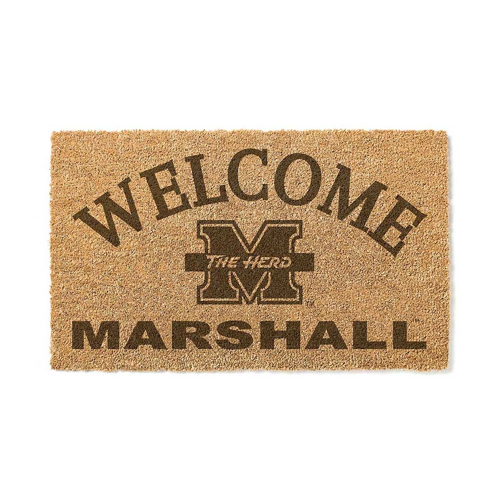 Marshall Thundering Herd 18" x 34" Welcome Coir Doomat
