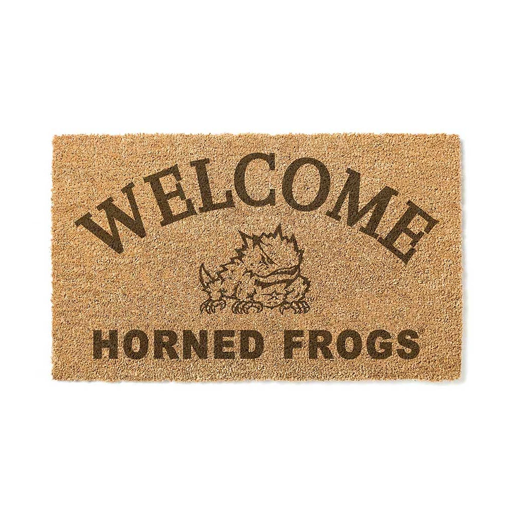TCU Horned Frogs 18" x 34" Welcome Coir Doomat