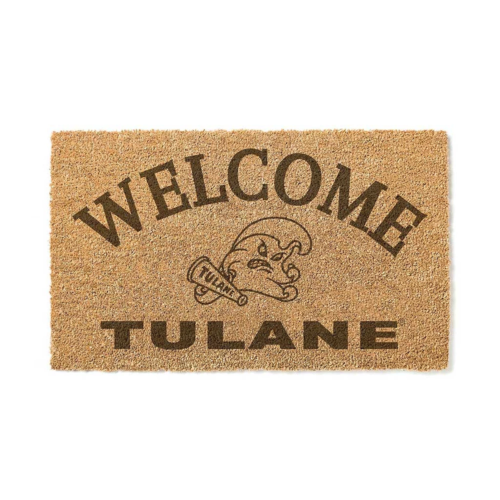 Tulane Green Wave 18" x 34" Welcome Coir Doomat