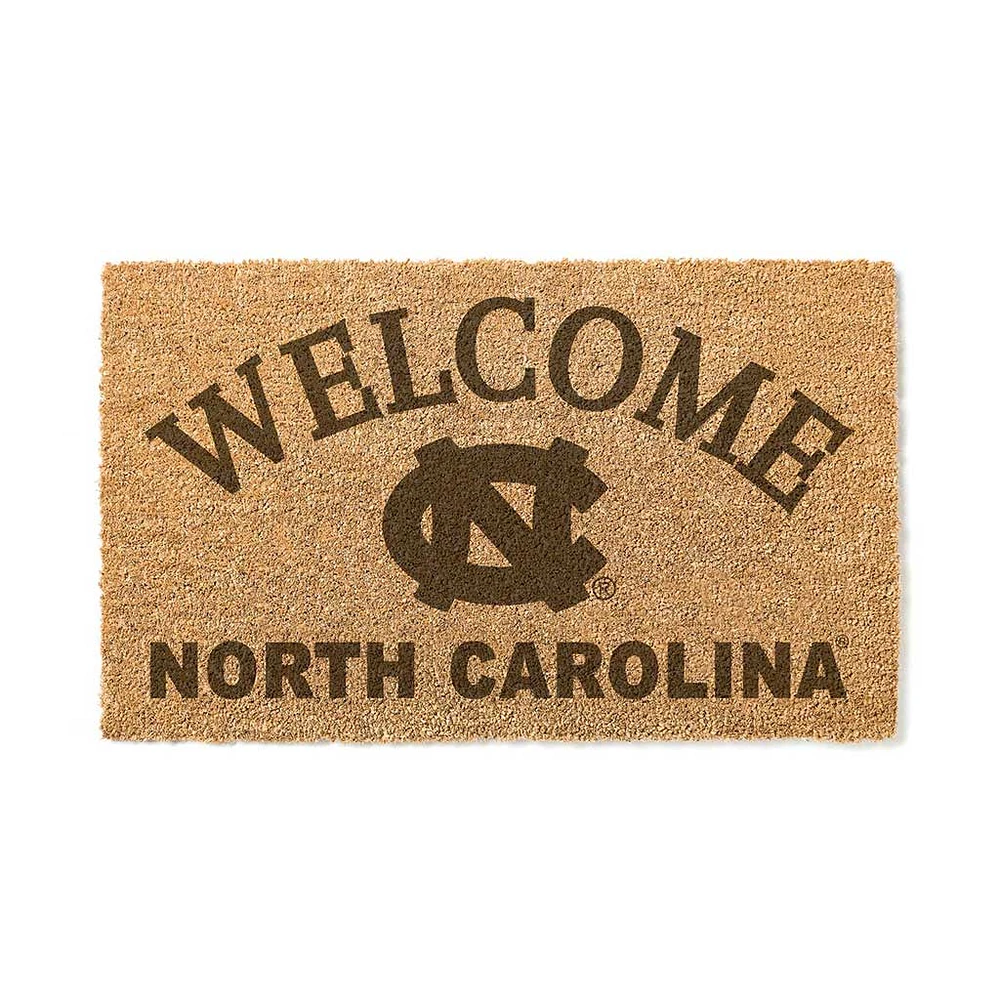 North Carolina Tar Heels 18" x 34" Welcome Coir Doomat