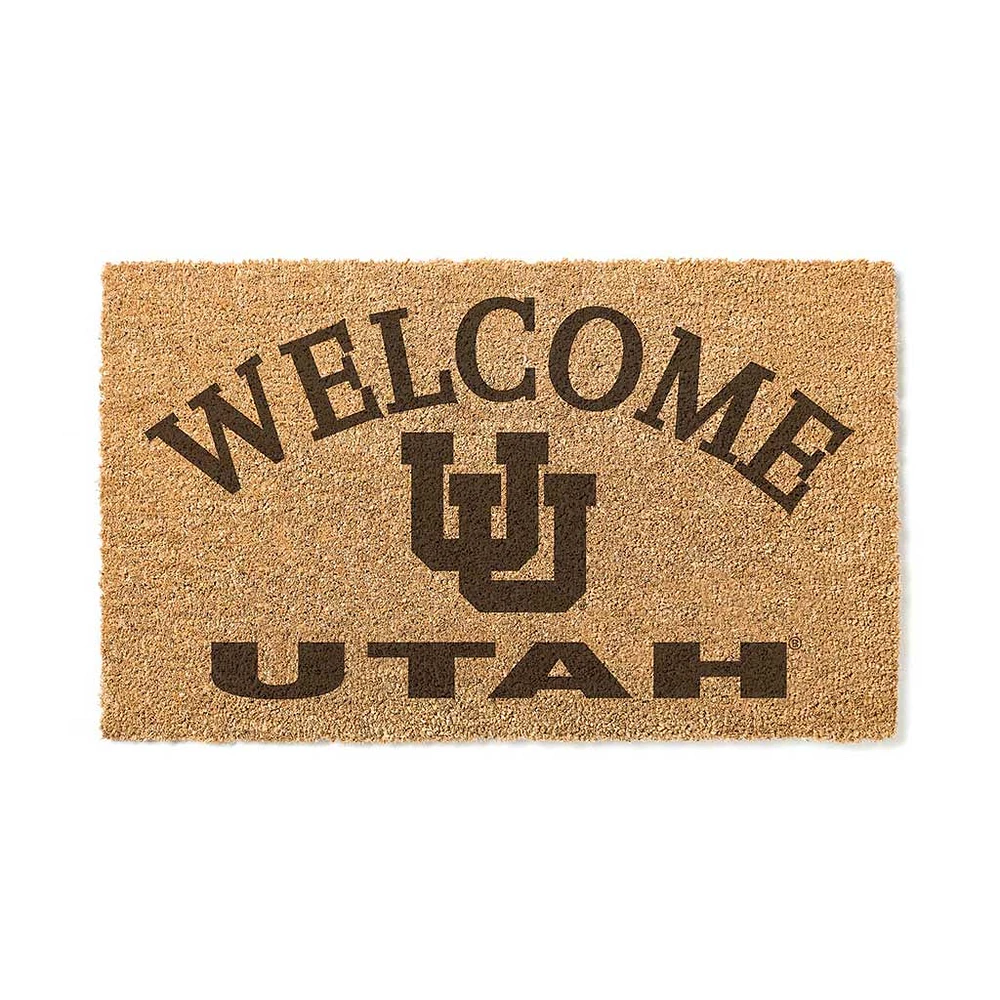 Utah Utes 18" x 34" Welcome Coir Doomat