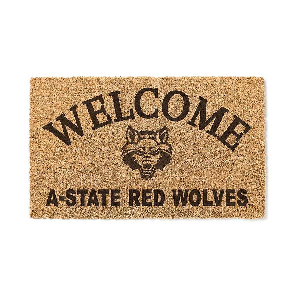 Arkansas State Red Wolves 18" x 34" Welcome Coir Doomat