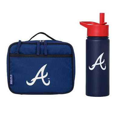 Wildkin Atlanta Braves 18oz. Water Bottle & Lunch Box Set