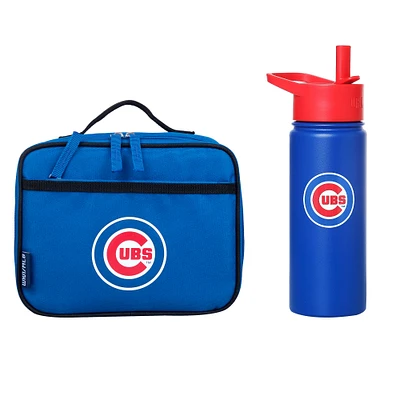 Wildkin Chicago Cubs 18oz. Water Bottle & Lunch Box Set