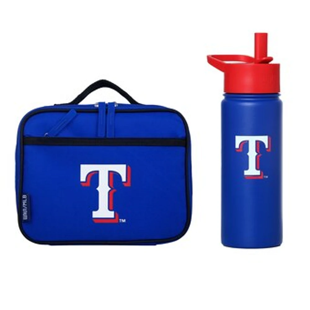Wildkin Texas Rangers 18oz. Water Bottle & Lunch Box Set